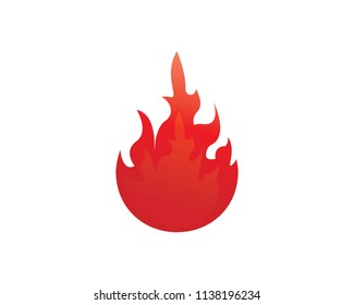 Fire flame Logo Template vector icon Oil, gas and energy logo concept