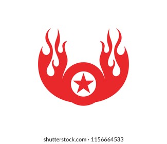 Fire flame Logo Template vector illustration design