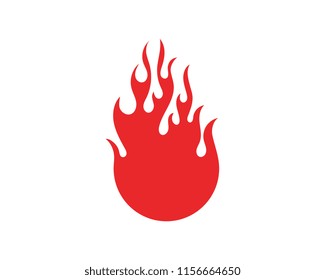 Fire flame Logo Template vector illustration design