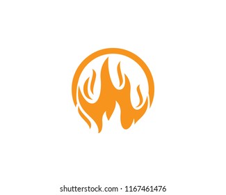 Fire flame Logo Template vector icon Oil, gas and energy logo concept