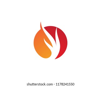 Fire flame Logo Template vector icon Oil, gas and energy logo concept