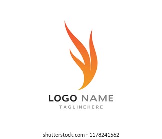 Fire flame Logo Template vector icon Oil, gas and energy logo concept