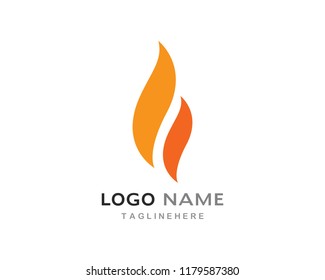 Fire flame Logo Template vector icon Oil, gas and energy logo concept