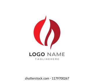 Fire flame Logo Template vector icon Oil, gas and energy logo concept