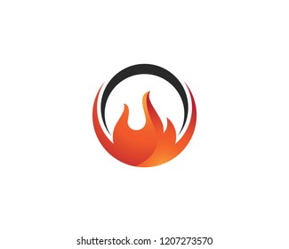 Fire flame Logo Template vector icon Oil, gas and energy logo concept