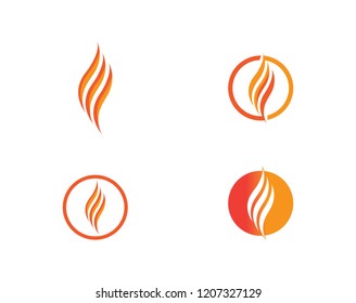 Fire flame Logo Template vector icon Oil, gas and energy logo concept