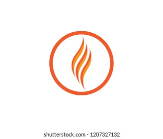 Fire flame Logo Template vector icon Oil, gas and energy logo concept