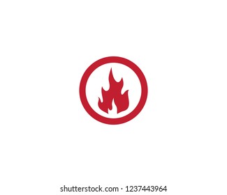 Fire flame logo template vector icon