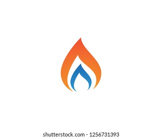 Fire flame Logo Template vector icon Oil, gas and energy logo concept