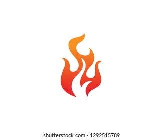 Fire flame Logo Template vector icon Oil, gas and energy logo concept
