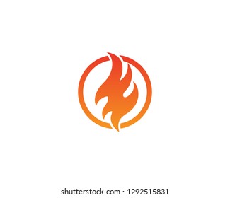 Fire flame Logo Template vector icon Oil, gas and energy logo concept
