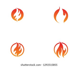 Fire flame Logo Template vector icon Oil, gas and energy logo concept
