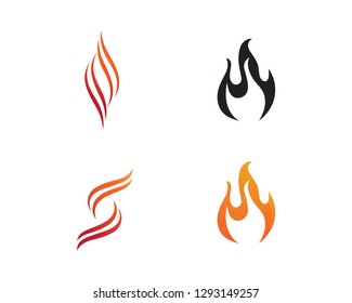 Fire flame Logo Template vector icon Oil, gas and energy logo concept
