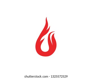 Fire flame Logo Template vector icon Oil, gas and energy logo concept
