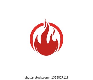 Fire flame Logo Template vector icon Oil, gas and energy logo concept