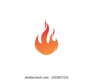 Fire flame Logo Template vector icon Oil, gas and energy logo concept