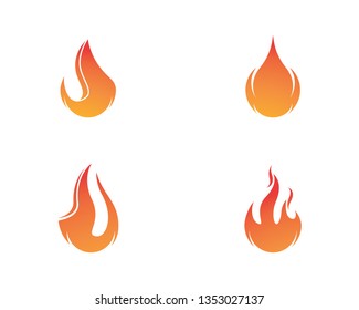 Fire flame Logo Template vector icon Oil, gas and energy logo concept