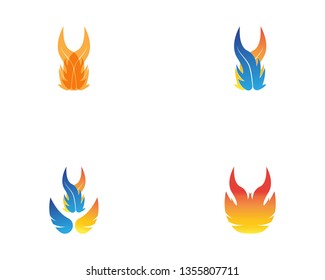 Fire flame logo template vector illustration