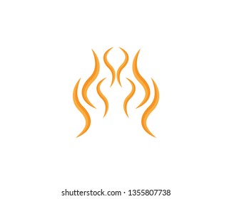 Fire flame logo template vector illustration