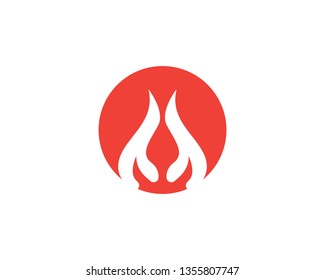 Fire flame logo template vector illustration