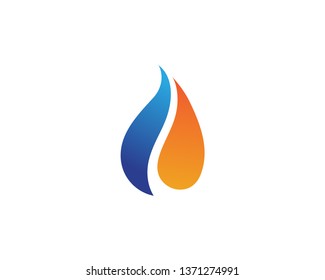 Fire flame Logo Template vector icon Oil, gas and energy logo concept