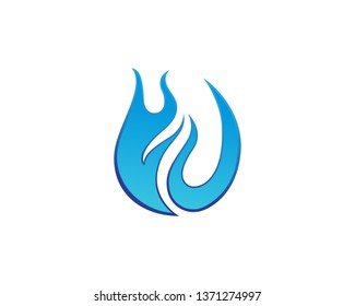 Fire flame Logo Template vector icon Oil, gas and energy logo concept