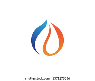 Fire flame Logo Template vector icon Oil, gas and energy logo concept