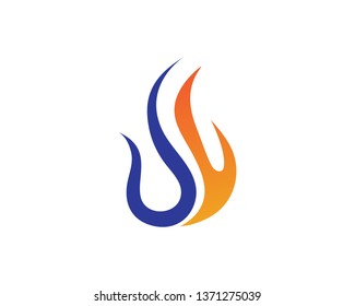 Fire flame Logo Template vector icon Oil, gas and energy logo concept