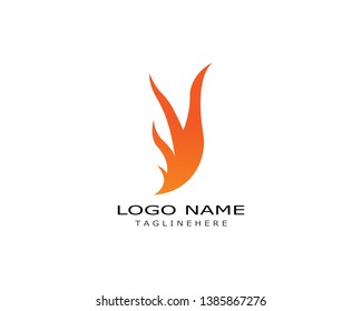 Fire flame Logo Template vector icon Oil,gas and energy logo concept - Vector