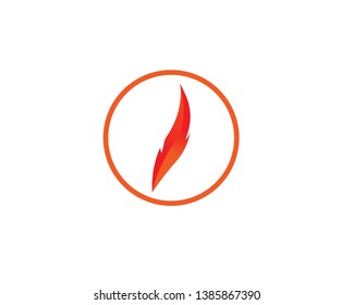 Fire flame Logo Template vector icon Oil,gas and energy logo concept - Vector