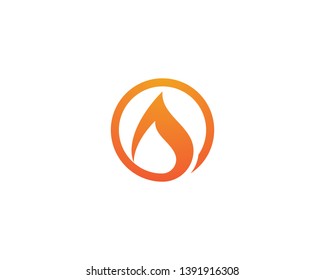 Fire flame Logo Template vector icon Oil, gas and energy logo concept