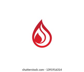 Fire flame Logo Template vector icon Oil, gas and energy logo concept