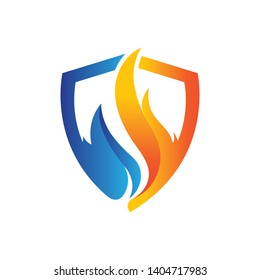 Fire flame Logo Template vector icon Oil, gas and energy logo concept