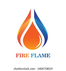 Fire flame Logo Template vector icon Oil, gas and energy logo concept