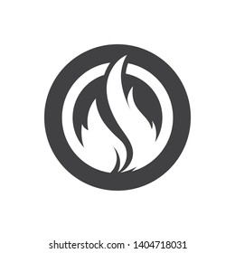 Fire flame Logo Template vector icon Oil, gas and energy logo concept