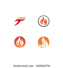 Fire flame Logo Template vector icon Oil, gas and energy logo concept