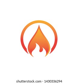 Fire flame Logo Template vector icon Oil, gas and energy logo concept