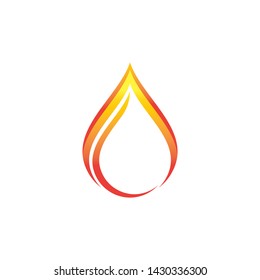 Fire flame Logo Template vector icon Oil, gas and energy logo concept