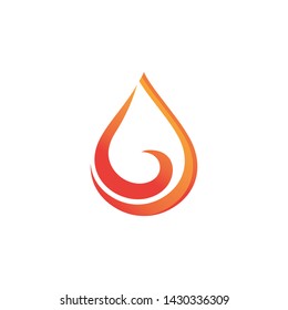 Fire flame Logo Template vector icon Oil, gas and energy logo concept