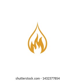 Fire flame Logo Template vector icon Oil, gas and energy logo concept