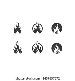 Fire flame Logo Template vector icon Oil, gas and energy logo concept