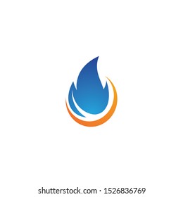 Flame Water Logo Stock Vector (Royalty Free) 618810788