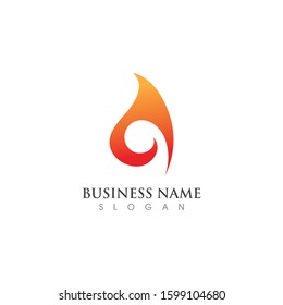 Fire flame Logo Template vector icon Oil, gas and energy logo concept
