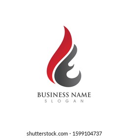 Fire flame Logo Template vector icon Oil, gas and energy logo concept