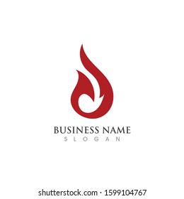Fire flame Logo Template vector icon Oil, gas and energy logo concept