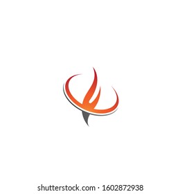 Fire flame Logo Template vector icon Oil, gas and energy logo concept