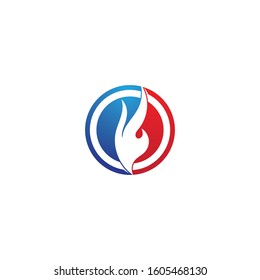Fire flame Logo Template vector icon Oil, gas and energy logo concept