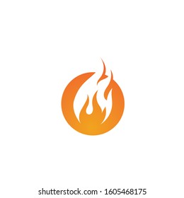Fire flame Logo Template vector icon Oil, gas and energy logo concept