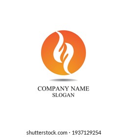 Fire flame Logo Template vector icon Oil, gas and energy logo concept