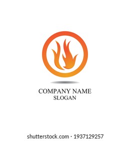 Fire flame Logo Template vector icon Oil, gas and energy logo concept